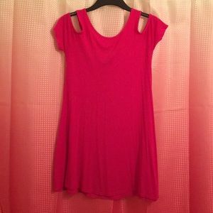 Pink halter tank dress